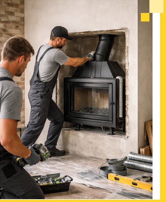 Установка каминных топок в Ивантеевке: монтаж, подключение