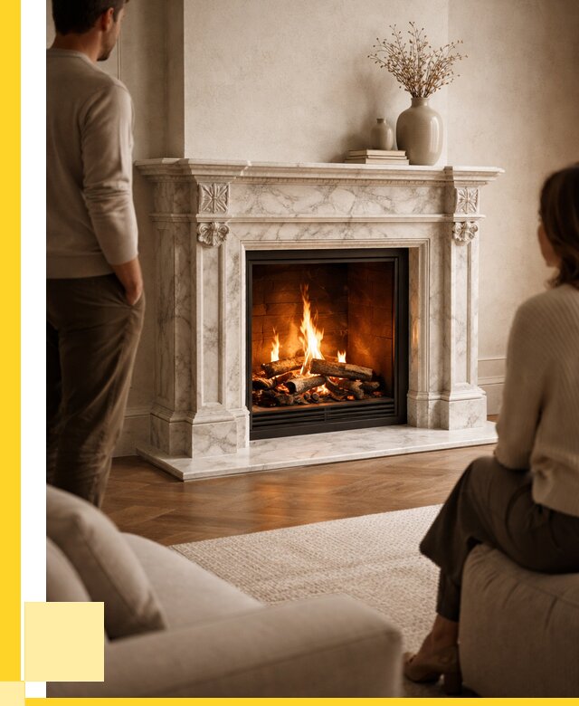 Мраморные камины под ключ в Ивантеевке от 257175 р. | ЭриданВнт