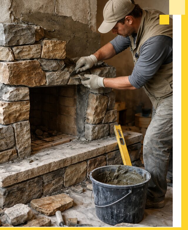 Изготовление и установка каменных каминов под ключ в Ивантеевке