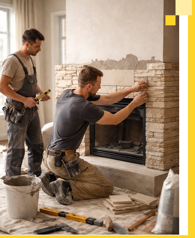 Установка и монтаж каминов для загородного дома в Ивантеевке