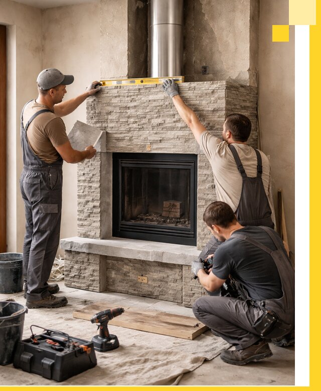 Профессиональный монтаж каминов под ключ в Ивантеевке для дома