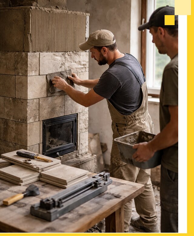 Профессиональная облицовка печей в Ивантеевке: керамика и камень