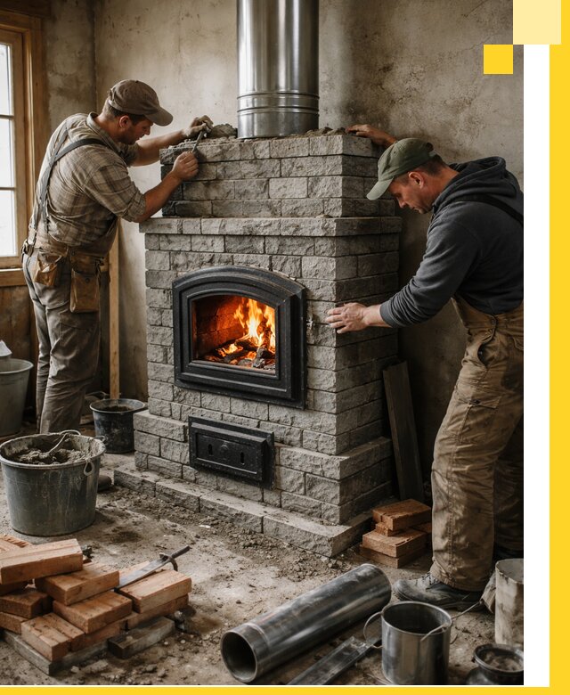 Производство, поставка и монтаж дровяных печей в Ивантеевке