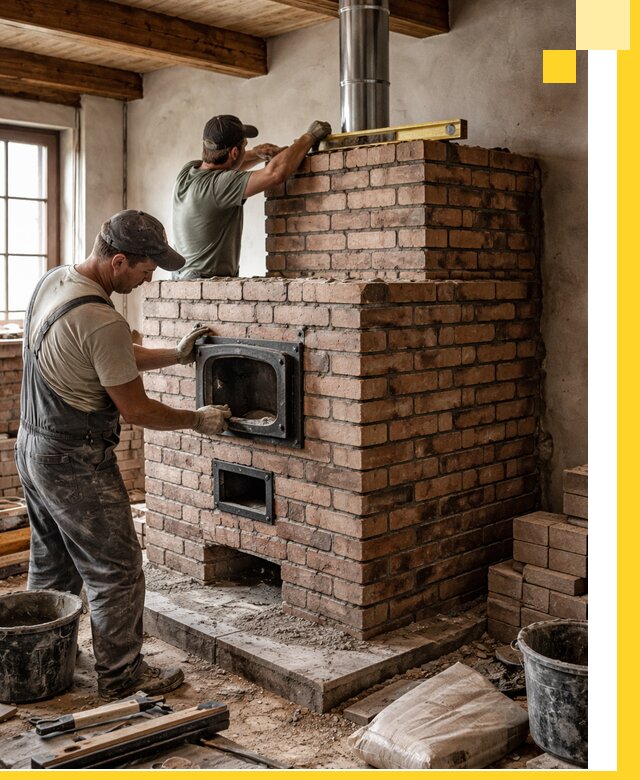 Печи для загородного дома под ключ в Ивантеевке — монтаж и сервис