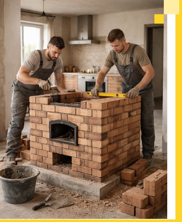 Установка и монтаж печей в частном доме в Ивантеевке под ключ