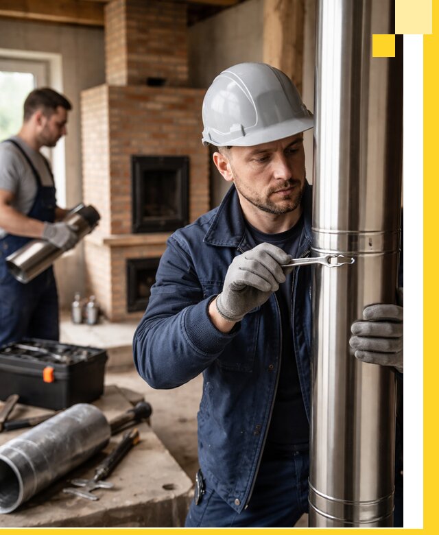 Профессиональный монтаж дымоходов для печей в Ивантеевке