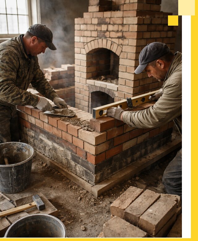 Изготовление и монтаж печей и каминов из кирпича в Ивантеевке