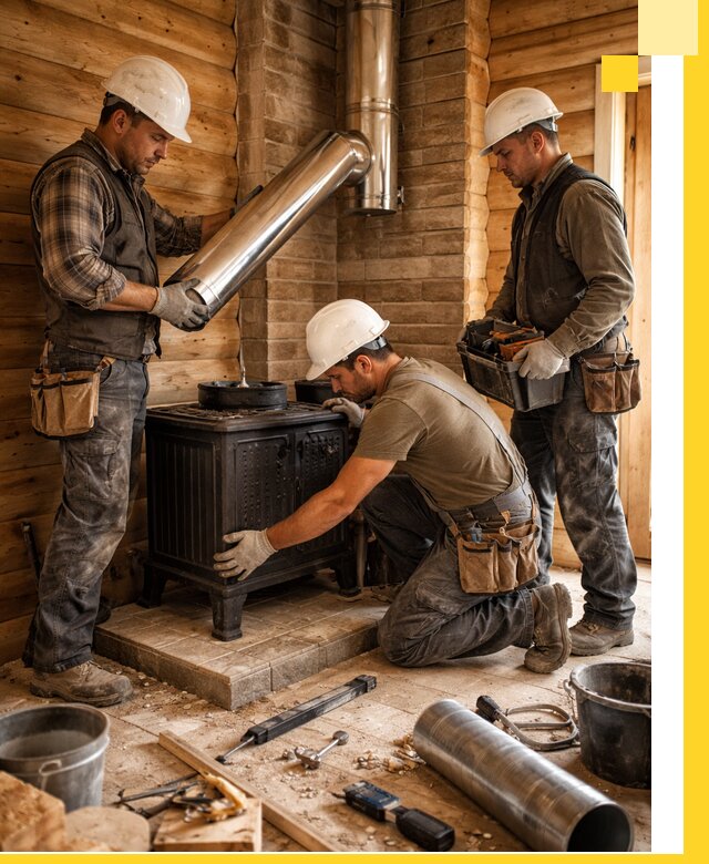 Профессиональный монтаж банных печей и дымоходов в Ивантеевке
