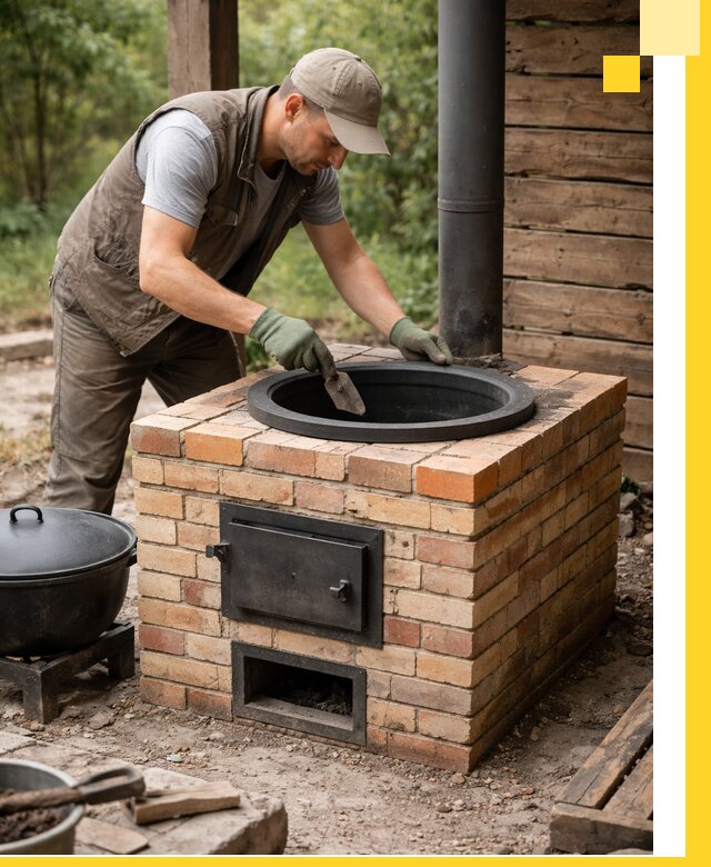 Изготовление и установка печей для казана в Ивантеевке под ключ