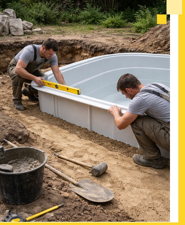 Производство и установка пластиковых бассейнов в Ивантеевке под ключ