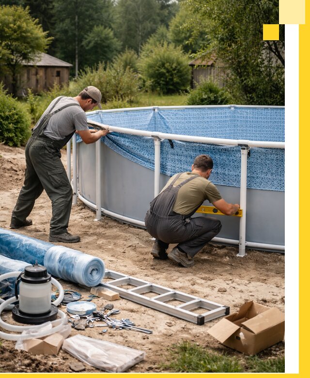 Установка и монтаж каркасных бассейнов в Ивантеевке под ключ