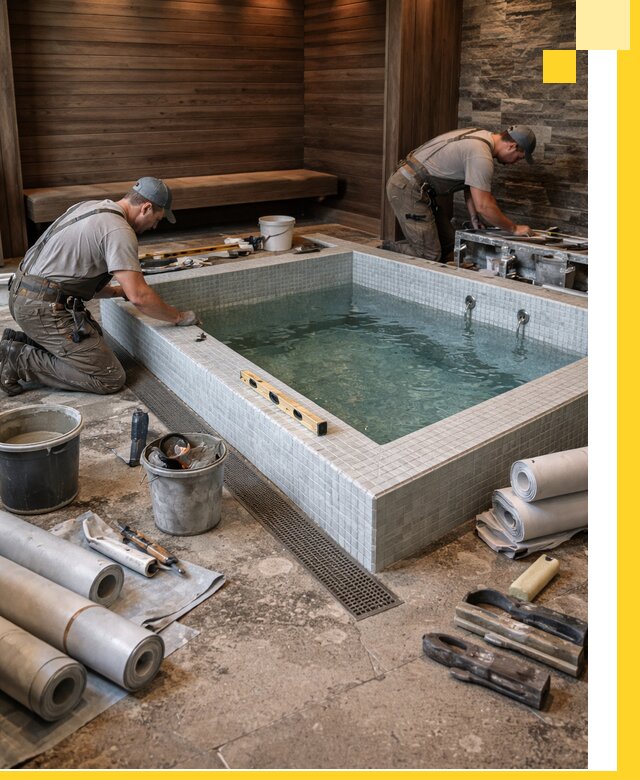 Установка и строительство бассейнов для сауны в Ивантеевке