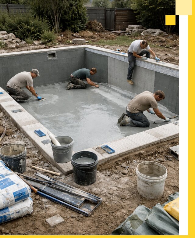 Изготовление и монтаж чаши бассейна под ключ в Ивантеевке