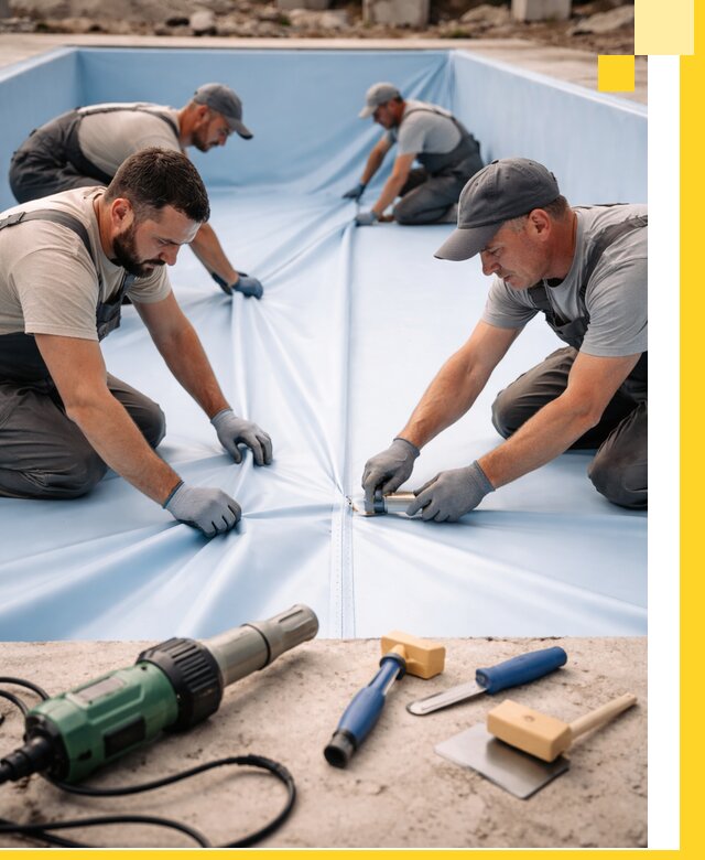 ПВХ пленка для бассейнов с монтажом и гарантией в Ивантеевке