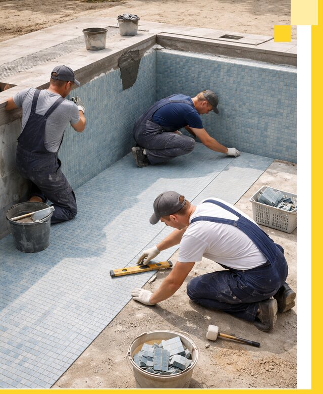 Укладка и установка плитки для бассейнов под ключ в Ивантеевке