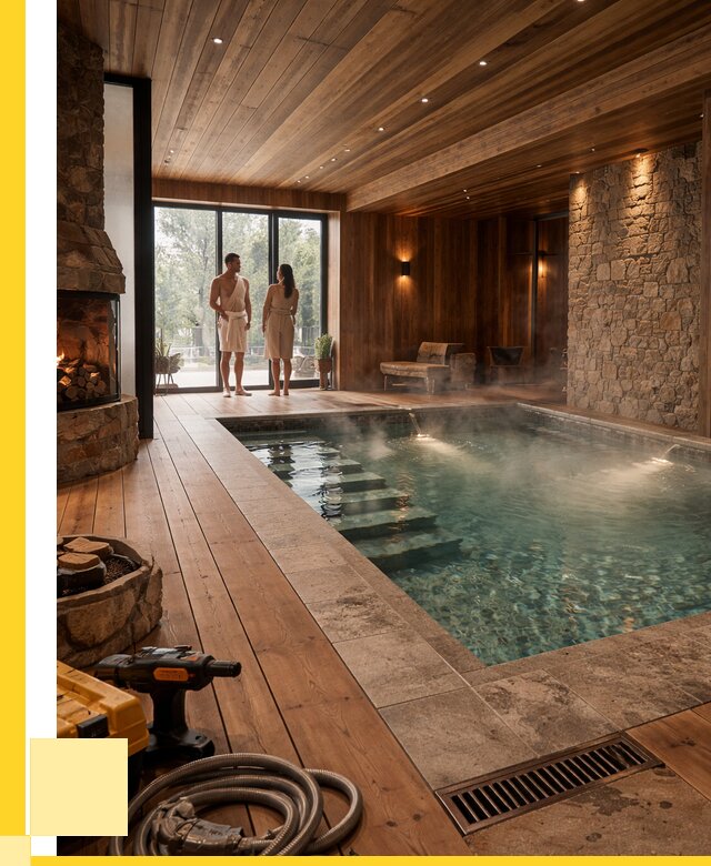 Проекты бань с бассейном под ключ в Ивантеевке от 77153 р., ЭриданВнт