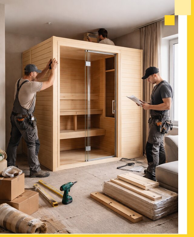 Установка и благоустройство саун в квартире в Ивантеевке