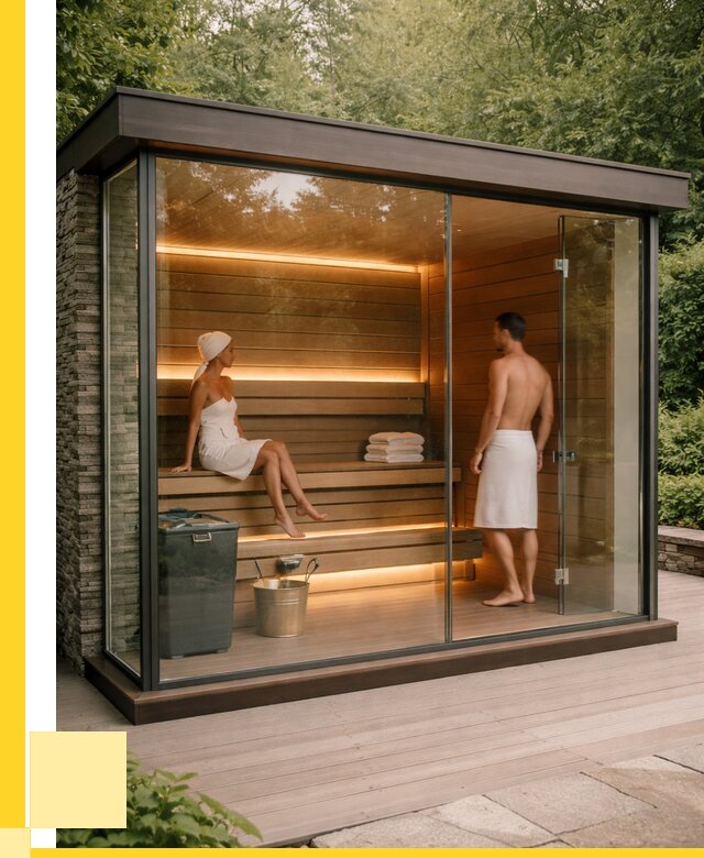 Сауна стеклянная и двери для сауны в Ивантеевке от 257175 р. | ЭриданВнт