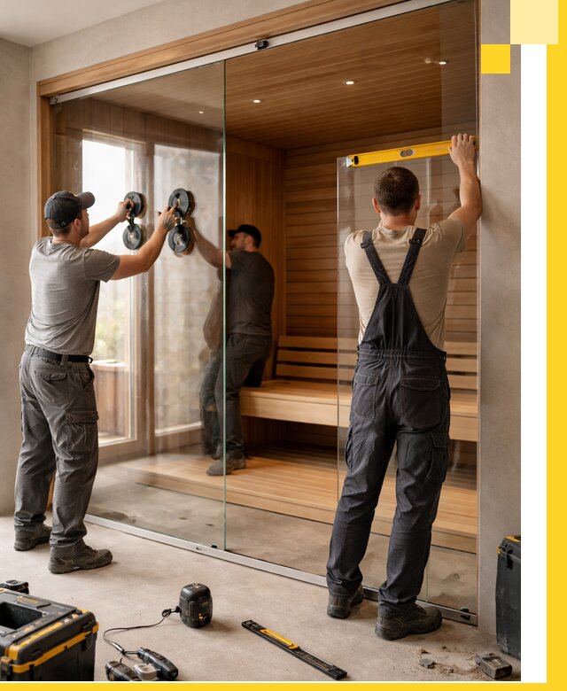 Производство и монтаж стеклянных саун под ключ в Ивантеевке