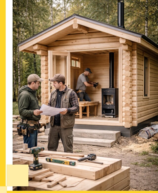 Монтаж бань под ключ в Ивантеевке — от 205740 р. | ЭриданВнт