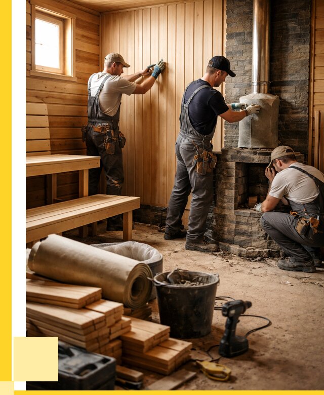 Ремонт бань под ключ в Ивантеевке от 46292 р. | ЭриданВнт