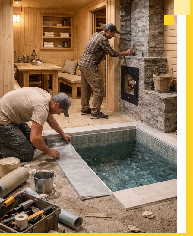 Строительство бань с комнатой отдыха под ключ в Ивантеевке