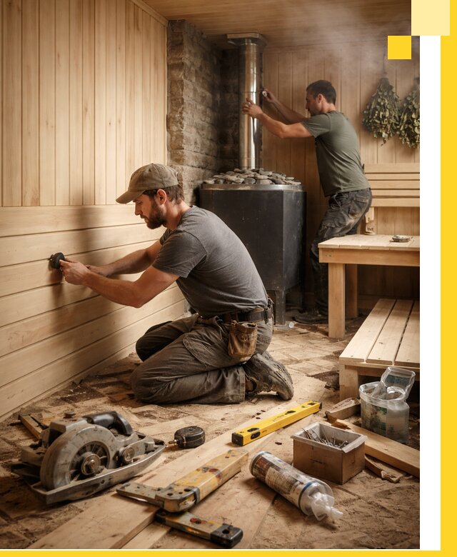 Полное строительство и оснащение парных под ключ в Ивантеевке