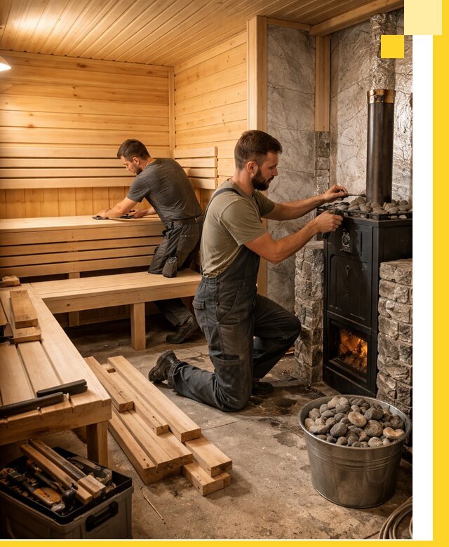 Дизайн и строительство интерьеров бань под ключ в Ивантеевке