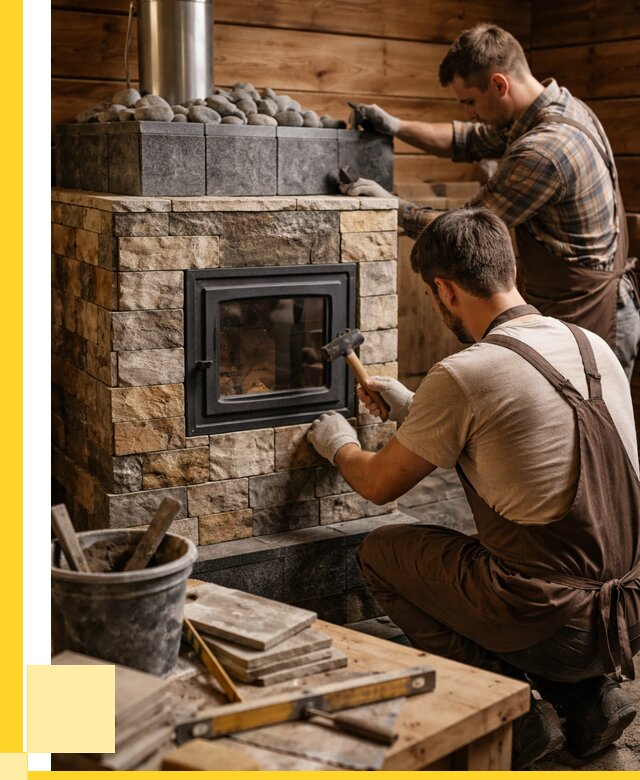 Облицовка банной печи в Ивантеевке от 15431 р. | ЭриданВнт