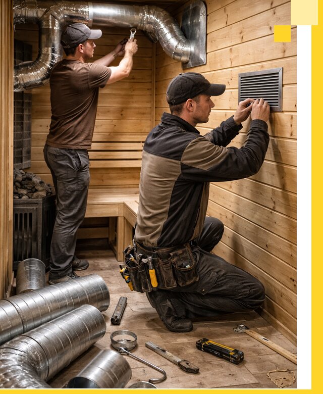 Проектирование и монтаж вентиляции бани в Ивантеевке под ключ