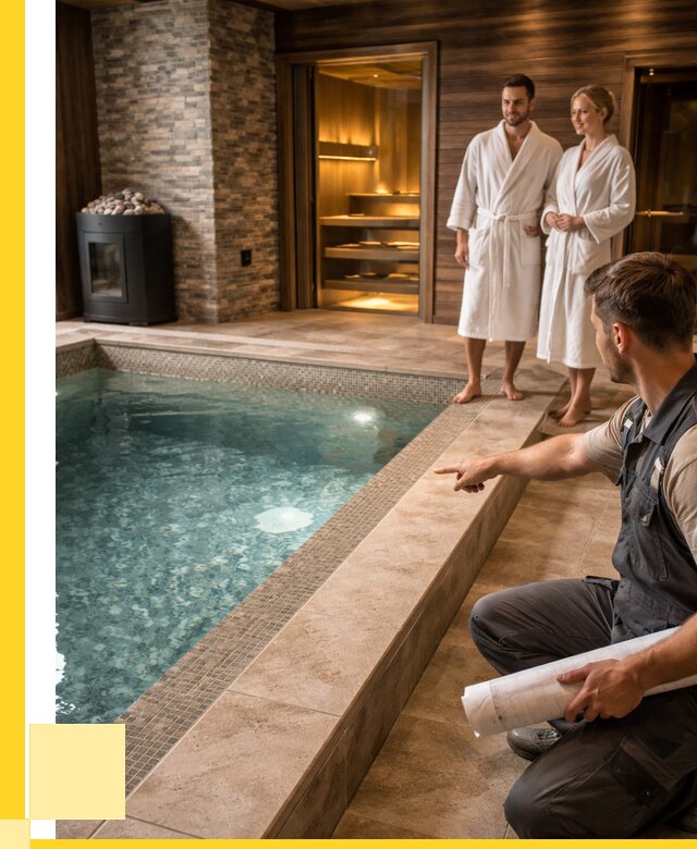 Проект бани с бассейном под ключ в Ивантеевке от 66866 р. | ЭриданВнт