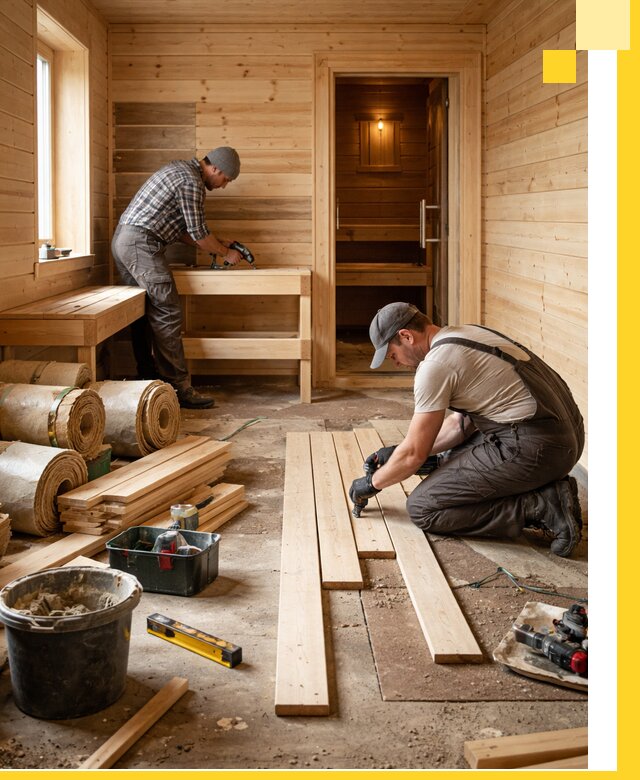 Индивидуальный проект бани с комнатой отдыха под ключ в Ивантеевке