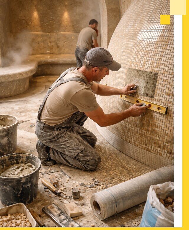 Хамам под ключ в Ивантеевке: проектирование, строительство, отделка