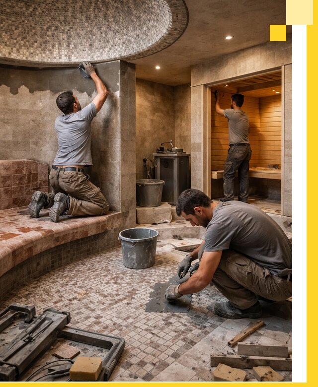 Проект и строительство хамама бани и сауны под ключ в Ивантеевке