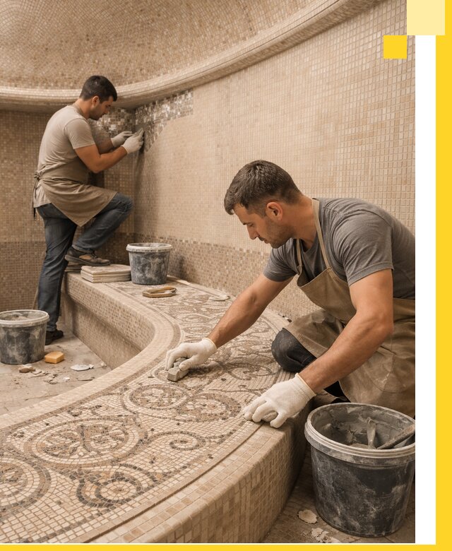 Плитка для хамама в Ивантеевке, укладка, подбор и поставка