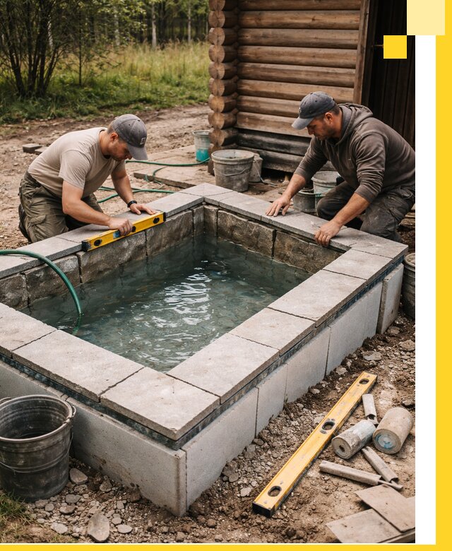 Изготовление и установка холодных купелей под ключ в Ивантеевке